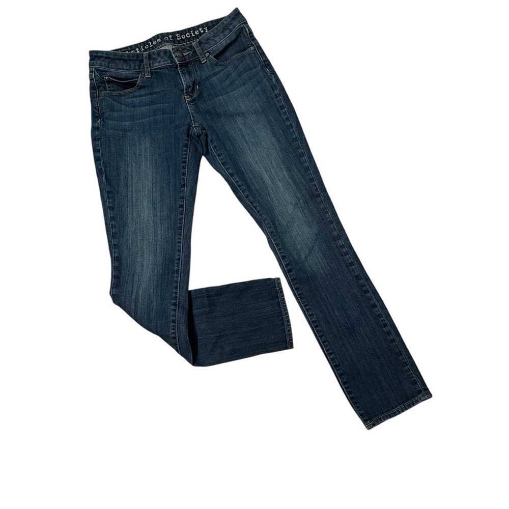 Articles of Society Zoey Ankle Crop Jean in Topaz Wash, Sz 25
